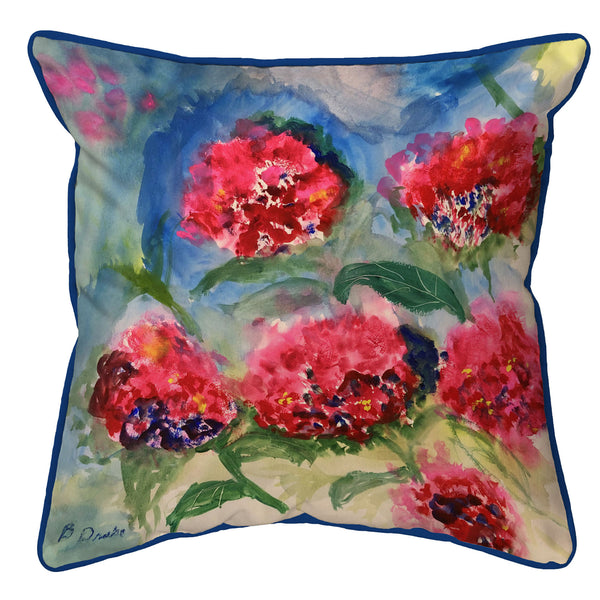 Red Geraniums Corded Pillow