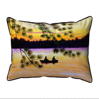 Sunset Fishing Corded Pillow