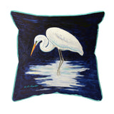 Reflecting Egret Corded Pillow