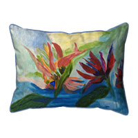 Flaming Flowers Corded Pillow