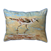 Lone Sandpiper Corded Pillow