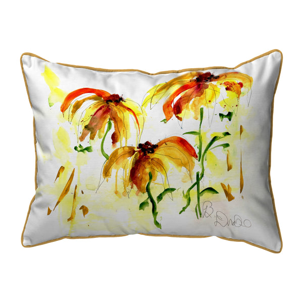 Yellow Flowers Corded Pillow