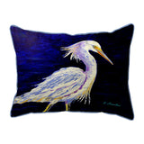 Palette Snowy Egret Corded Pillow