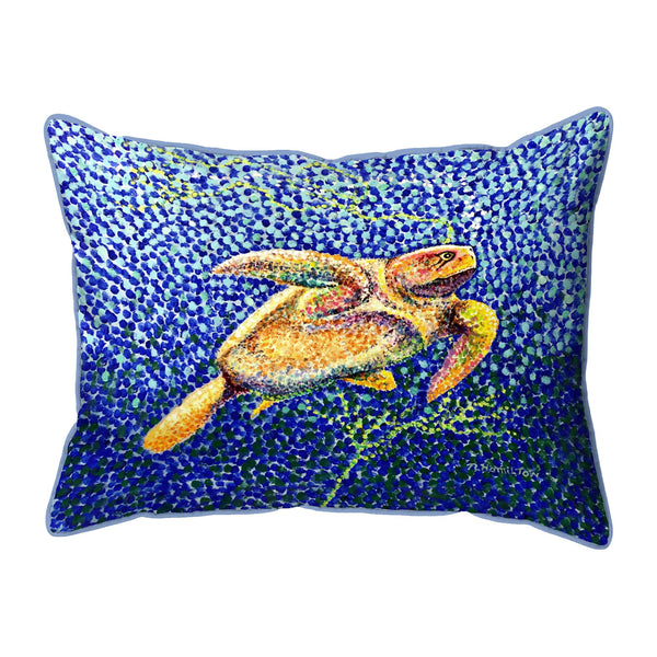 Pointilist Sea Turtle Corded Pillow