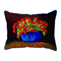 Potted Geraniums Corded Pillow