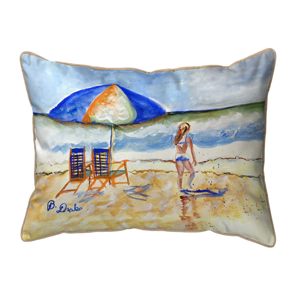 Beach Chairs & Girl Corded Pillow