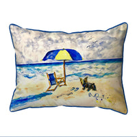 Beach Chair and Yorkie Corded Pillow