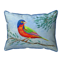 Palette Painted Bunting Corded Pillow