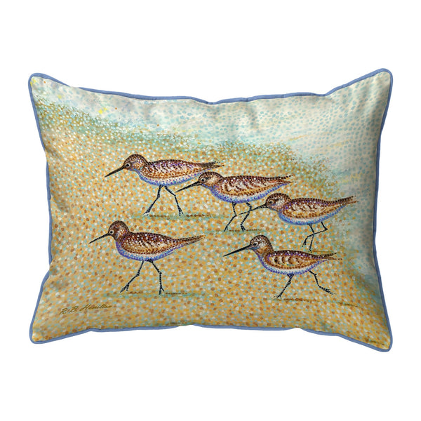 Pointillist Sanderlings Corded Pillow