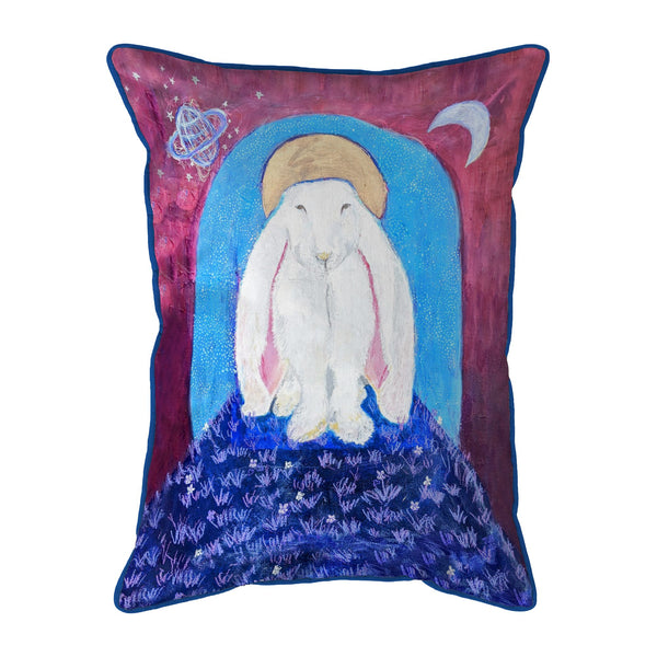 Night Bunny Corded Pillow