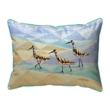 Geometric Sandpipers Corded Pillow