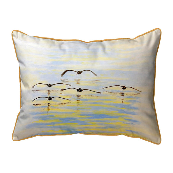 Cruising Pelicans Corded Pillow