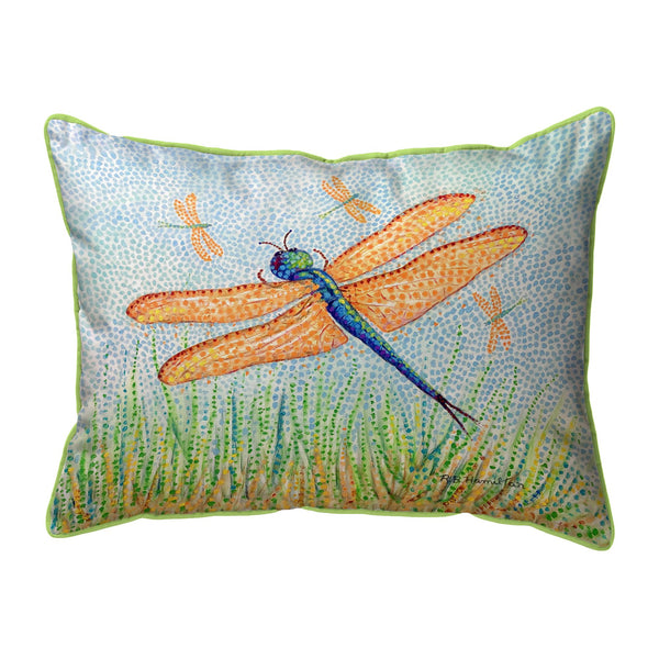 Pointillist Dragonfly Corded Pillow