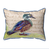 Female Wood Duck Script Corded Pillow