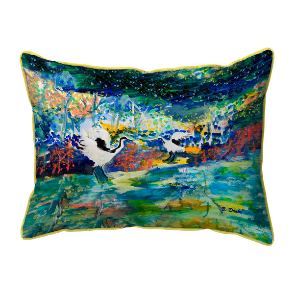 Colorful Cranes Corded Pillow