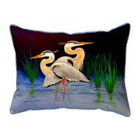 Two Blue Herons Corded Pillow