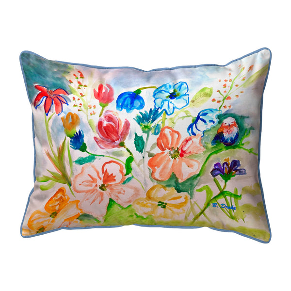 Colorful Flowers Corded Pillow