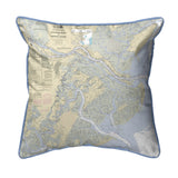 Savannah River and Wassaw Sound, GA Nautical Map Corded Pillow