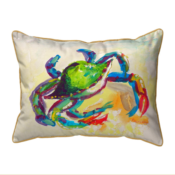 Teal Crab Corded Pillow