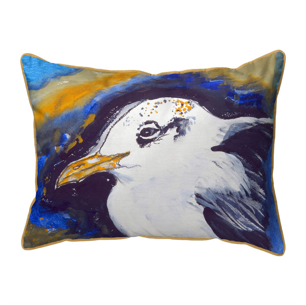 Gull Portrait Left Corded Pillow