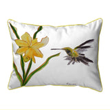 Yellow Hummingbird Corded Pillow