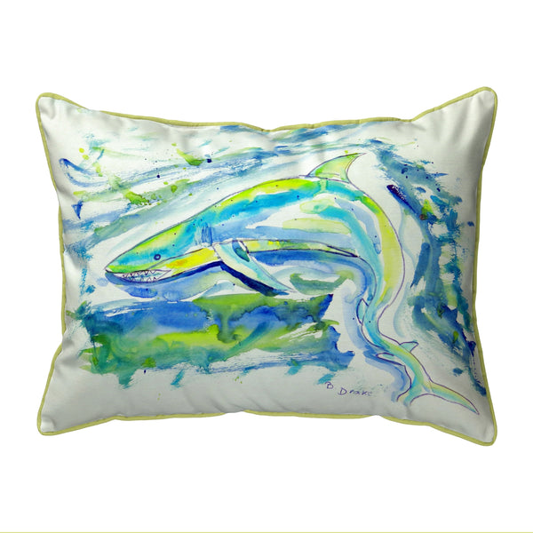 Green Shark Corded Pillow