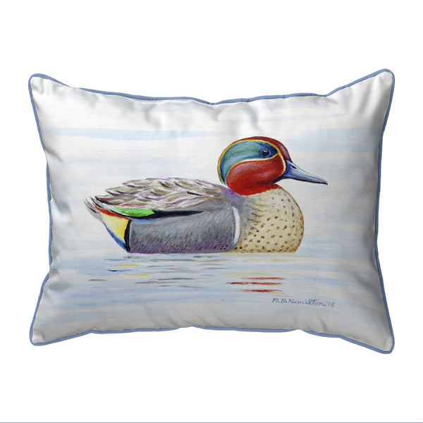 Green Wing Teal Corded Pillow