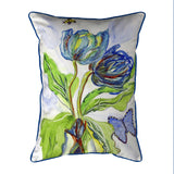 Tulips & Morpho Corded Pillow