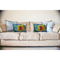 Windy Sunflower Corded Pillow