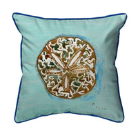 Sand Dollar - Teal Corded Pillow