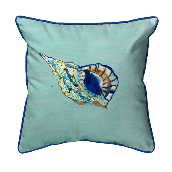 Betsy's Shell - Teal Corded Pillow