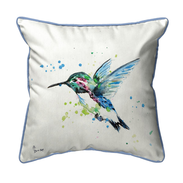 Green Hummingbird Corded Pillow