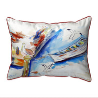 Rowboat & Birds Corded Pillow