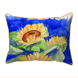 Gold Rising SunFlower Corded Pillow