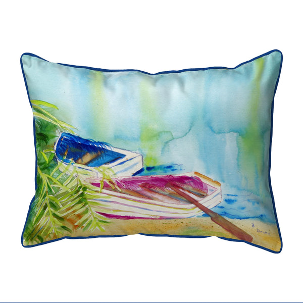 Watercolor Rowboats Corded Pillow