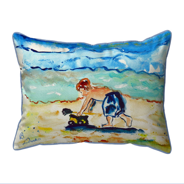 Boy & Toy Outdoor Corded Pillow