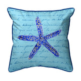 Blue Starfish Corded Pillow