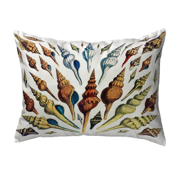 Multi Shells Antique Print Noncorded Pillow