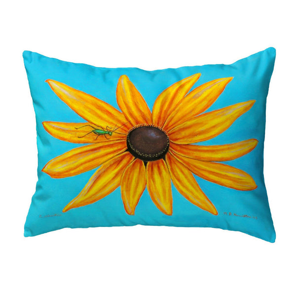 Black Eyed Susan on Blue Noncorded Pillow