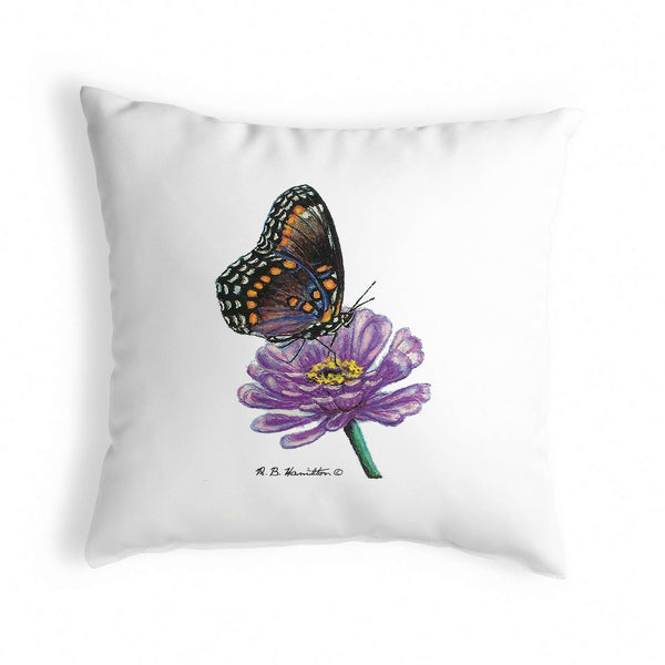 Red Spotted Purple Butterfly Noncorded Pillow