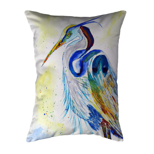 Watercolor Heron Noncorded Indoor/Outdoor Pillow