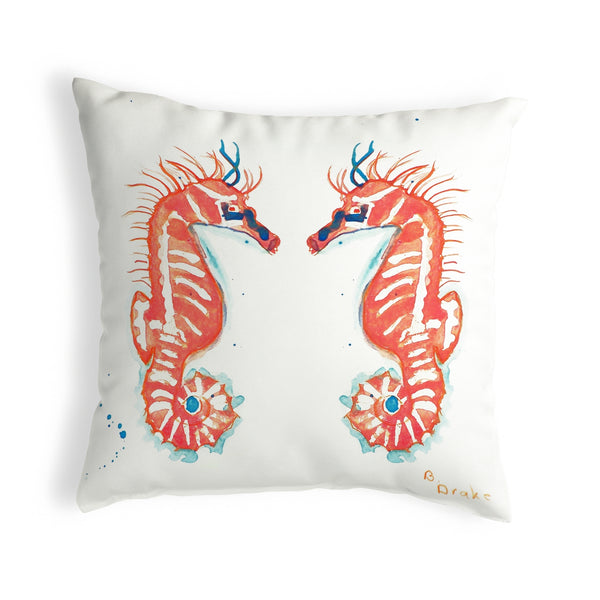 Coral Sea Horses Pillow