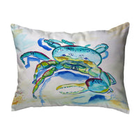 Blue Fiddler Crab Noncorded Indoor/Outdoor Pillow