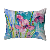 Pink Iris Noncorded Indoor/Outdoor Pillow