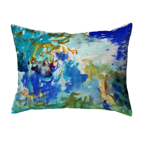 Abstract Blue Noncorded Indoor/Outdoor Pillow