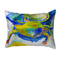 Blue & Yellow Crab Noncorded Indoor/Outdoor Pillow