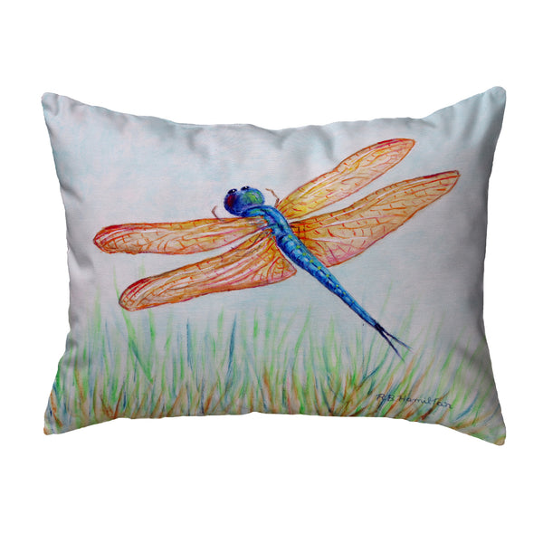 Amber & Blue Dragonfly Noncorded Indoor/Outdoor Pillow