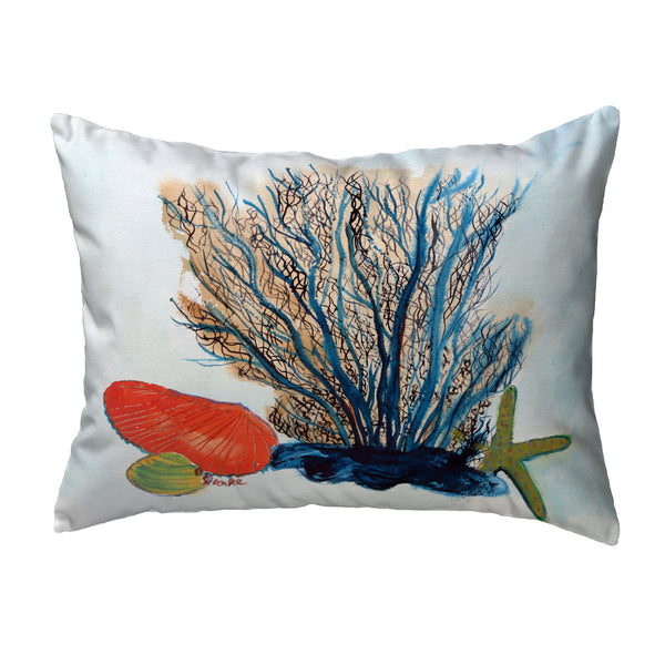 Coral & Shells Noncorded Indoor/Outdoor Pillow