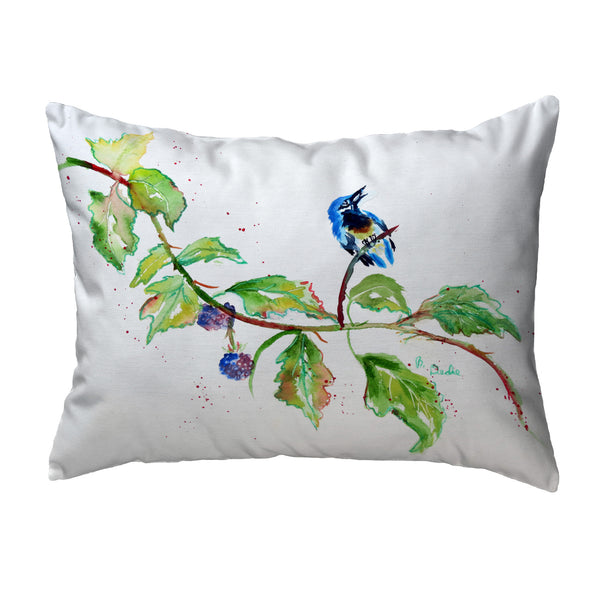 Bird & Blackberries Noncorded Indoor/Outdoor Pillow