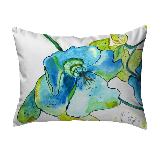Blue Hibiscus Noncorded Indoor/Outdoor Pillow